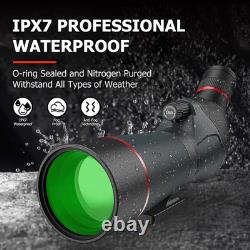 20-60x65 Spotting Scope with Full Size Tripod, Phone Adapter, Controller and Cle