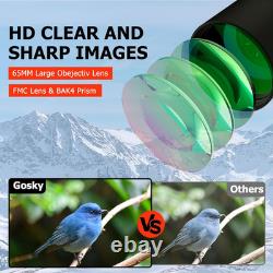 20-60x65 Spotting Scope with Full Size Tripod, Phone Adapter, Controller and Cle