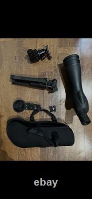 20-60x80 Angled Spotting Scope 60x Zoom Waterproof Black FMC 80mm Lens