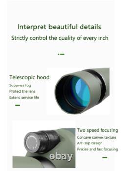 20-60x80 Dual Speed Spotting Scope BAK4 FMC Waterproof, Complete Kit with Tripod