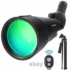 20-60x80 HD Spotting Scopes with Tripod 45-Degree Eyepiece Waterproof Angled