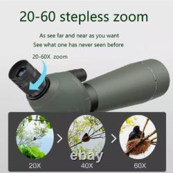 20-60x80 Spotting Scope withDual Speed Focus-Waterproof Fogproof for Bird Watching