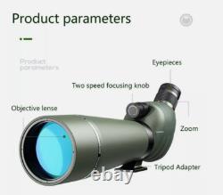 20-60x80 Spotting Scope withDual Speed Focus-Waterproof Fogproof for Bird Watching