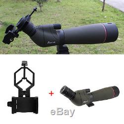 20-60x80mm Zoom Spotting Scope FMC Waterproof & Cell Phone Adapter US Local Ship