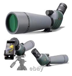 20-60x85 Spotting Scope with Full Size Tripod, Phone Adapter and Cleaning Kit