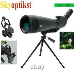 25-75X 100mm HD scope Zoom monoculars for viewing bird scenes