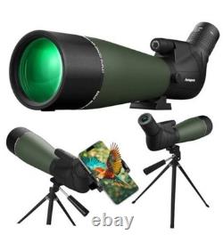 25-75X80 Spotting Scope with Tripod BAK4 High Definition Waterproof Spotter