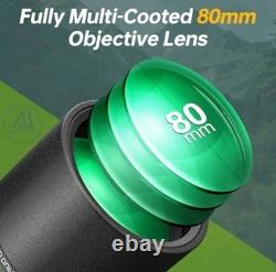 25-75X80 Spotting Scope with Tripod BAK4 High Definition Waterproof Spotter