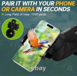 25-75X80 Spotting Scope with Tripod BAK4 High Definition Waterproof Spotter