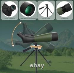 25-75X80 Spotting Scope with Tripod BAK4 High Definition Waterproof Spotter