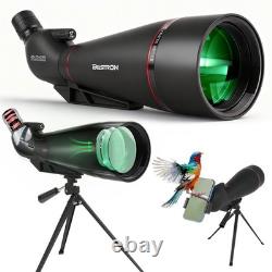 25-75x100 Spotting Scope, BAK4 FMC Waterproof Spotter Scope with Tripod Phone