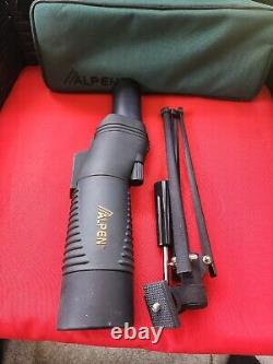 Alpen Black Gray Compact Waterproof Angled Spotting Scope With Carrying Case C7