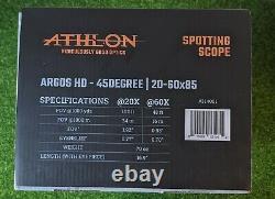 Athlon Argos HD 20-60x85mm 45-Degree Angled Hunting Spotting Scope 314001