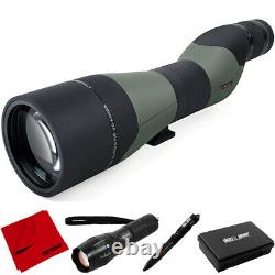 Athlon Optics Argos 20-60x85 HD Spotting Scope, Straight Angle + Tactical Kit