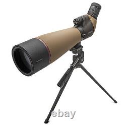 Athlon Optics Talos 20 60x80 Angled Spotting Scope with Tripod and Case Tan