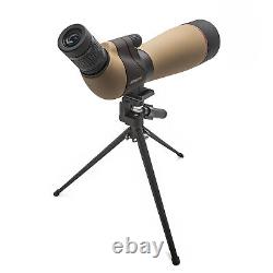 Athlon Optics Talos 20 60x80 Angled Spotting Scope with Tripod and Case Tan