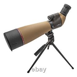 Athlon Optics Talos 20 60x80 Angled Spotting Scope with Tripod and Case Tan