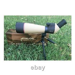 Athlon Optics Talos 20 60x80 Angled Spotting Scope with Tripod and Case Tan