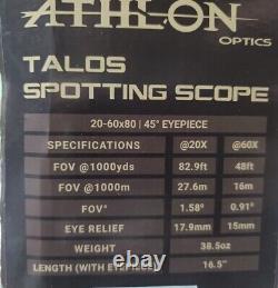 Athlon Talos 315001 20-60x80 Spotting Scope