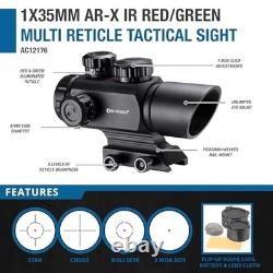 BARSKA AC12176 1x35 Red Dot Rifle Scope Illuminated 1x35mm, Matte Black