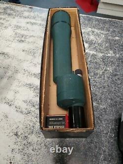 BAUSCH LOMB 20x60 SPOTTING SCOPE WITH 30X & 20X BALscope EYEPIECES OLD VINTAGE