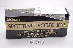 BOXED NIKON 15-45x60mm ZOOM SPOTTING SCOPE RA II SKY & EARTH WR, CASE, SHARP