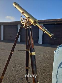 Barska Anchormaster Classic Luxury Brass Telescopes with Tripod, 32x80, AA10620