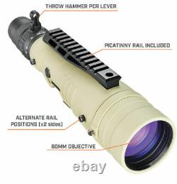 Bushnell 8-40x60 LMSS2 Spotting Scope. 8-40x60mm TREMOR4 Reticle, FDE. ET884060T