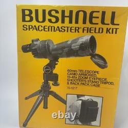 Bushnell Spacemaster Camo Armored Field Kit 60mm Spotting Scope Tripod Case
