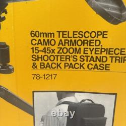 Bushnell Spacemaster Camo Armored Field Kit 60mm Spotting Scope Tripod Case