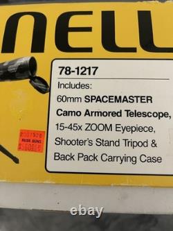 Bushnell Spacemaster Camo Armored Field Kit 60mm Spotting Scope Tripod Case Zoom