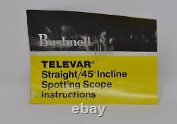 Bushnell Televar Straight/45 degree Spotting Scope withtripod