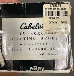 CABELAS. 15-40 x 60. ZOOM. Spotting scope. High quality view out. Japan