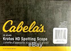 Cabela's Krotos HD Spotting Scope 15-45x65 (MSRP $699.99)
