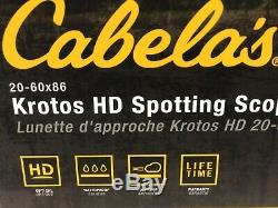 Cabelas Krotos HD Spotting Scope 20-60x86