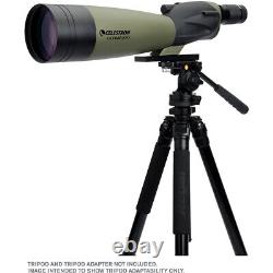 Celestron 52257 Ultima 100 Straight Spotting Scope, 22-66x Zoom Eyepiece (52257)