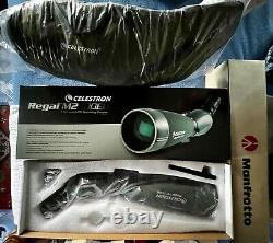 Celestron Regal M2 100ED Spotting Scope 22-67x Zoom + Manfrotto 725B Tripod