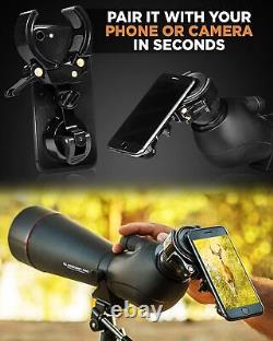 Creative XP 20x60 80mm HD Spotting Scope withTripod & Phone Adapter Black