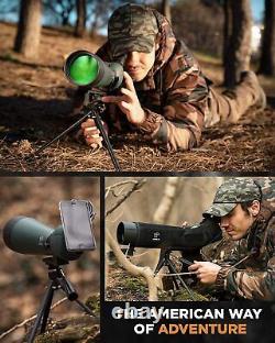 Creative Xp Hd 20-60x80mm Spotting Scope for Hunting, Target Shooting Green
