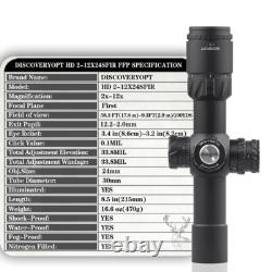 DISCOVERY HD 2-12X24SFIR FFP Outdoor Sporting Hunting Spotting Scope Sight