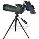 GOMU 20-60x60 Zoom Spotting Scope Telescope With Tripod+Softcase+Phone Adapter