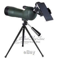 GOMU Angled 20-60x60 Zoom Spotting Scope with Tripod&Softcase&Cell Phone Adapter