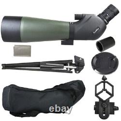 Gosky 20-60x80 Porro Prism Spotting Scope Target Shooting Hunting Bird Watching