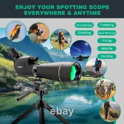 Gosky HD 20-60x80 Spotting Scope with Tripod & Carrying Case