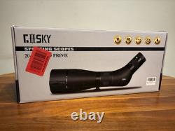 Gosky HD Prime 20-60x85 Spotting Scope Angled BaK4 Prism Phone Adapter Open Box