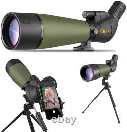 Gosky Updated 20-60X80 Spotting Scopes with Tripod, Carrying Bag and Quick Phone