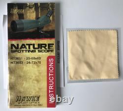 Hawke Nature 20-60x60mm Angled Spotting Scope Kit Tripod Hard & Soft Case NEW