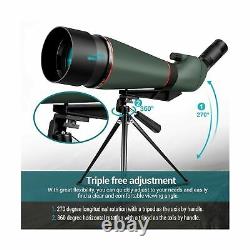 KEXWAXX Spotting Scopes 100MM 25-75X HD Monocular Telescope for Bird Watching