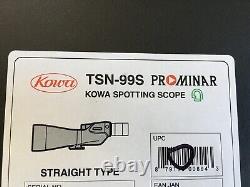Kowa PROMINAR TSN-99S and TE11WZII Eyepiece Straight Spotting Scope New in Box