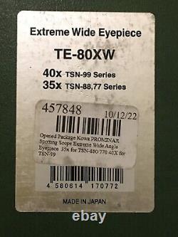 Kowa TE-80XW Extreme Wide Eyepiece for TSN 77 88 99 Spotting Scope New in Box